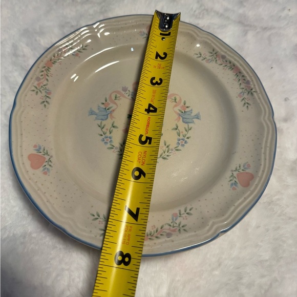 Vintage Tienshan Stoneware "Memories"  3 Salad Plate Set Cottagecore Country EUC - Picture 7 of 10